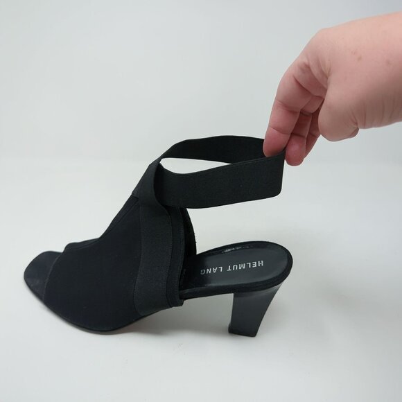 Vintage Helmut Lang Heels 9.5 Black Open Toe - Picture 8 of 13